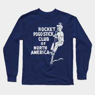 Rocket Pogo Stick Of North America  / Vintage Design Long Sleeve T-Shirt